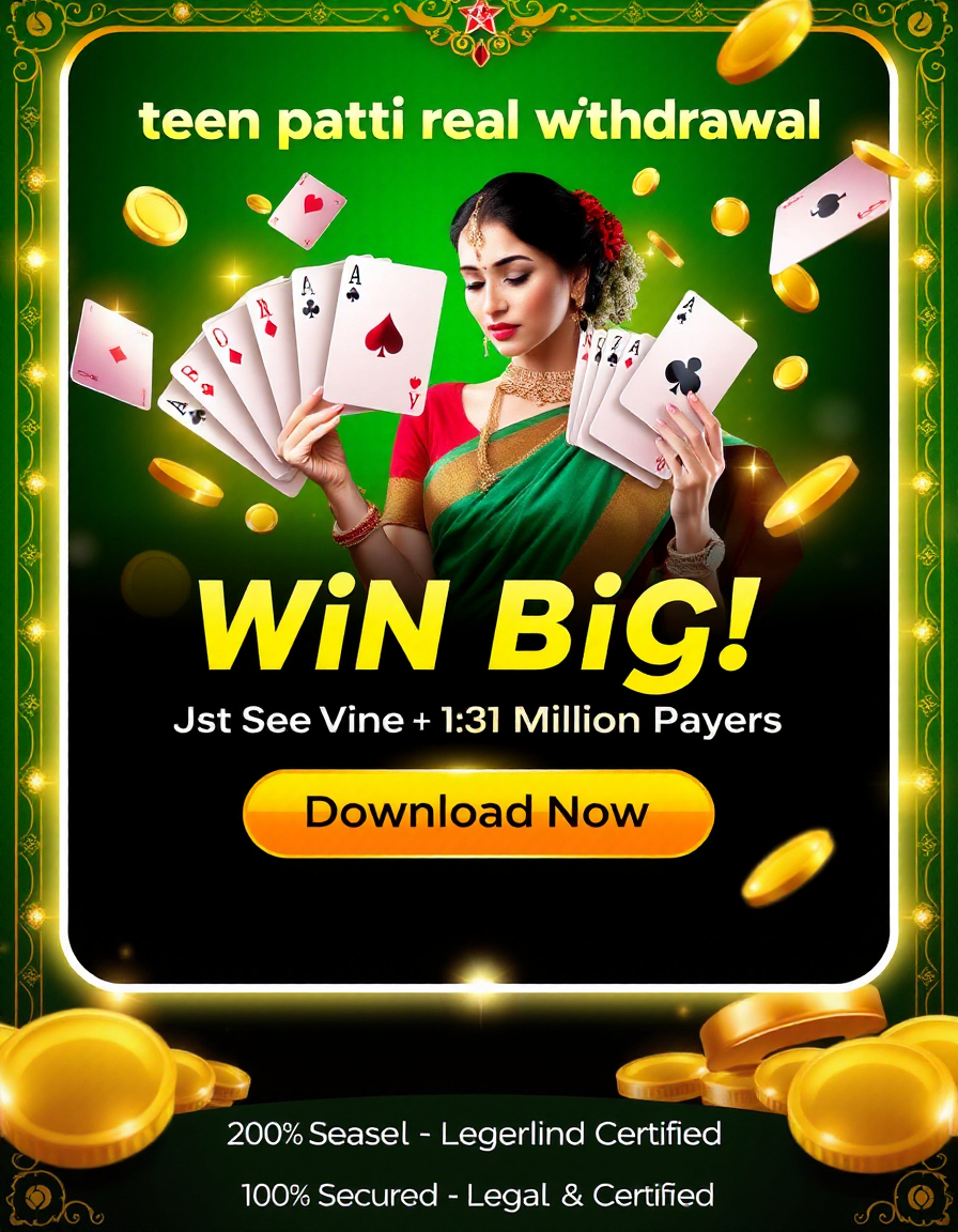Teen Patti Real Cash Withdrawal Banner